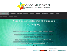 Tablet Screenshot of fundacjaglosmlodych.org